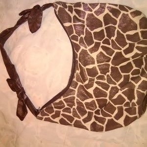 giraffe pattern womens purse